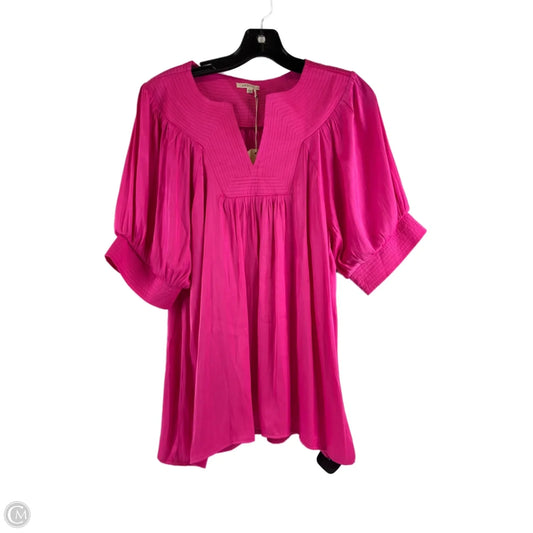 Top Short Sleeve By Jodifl In Pink, Size: L