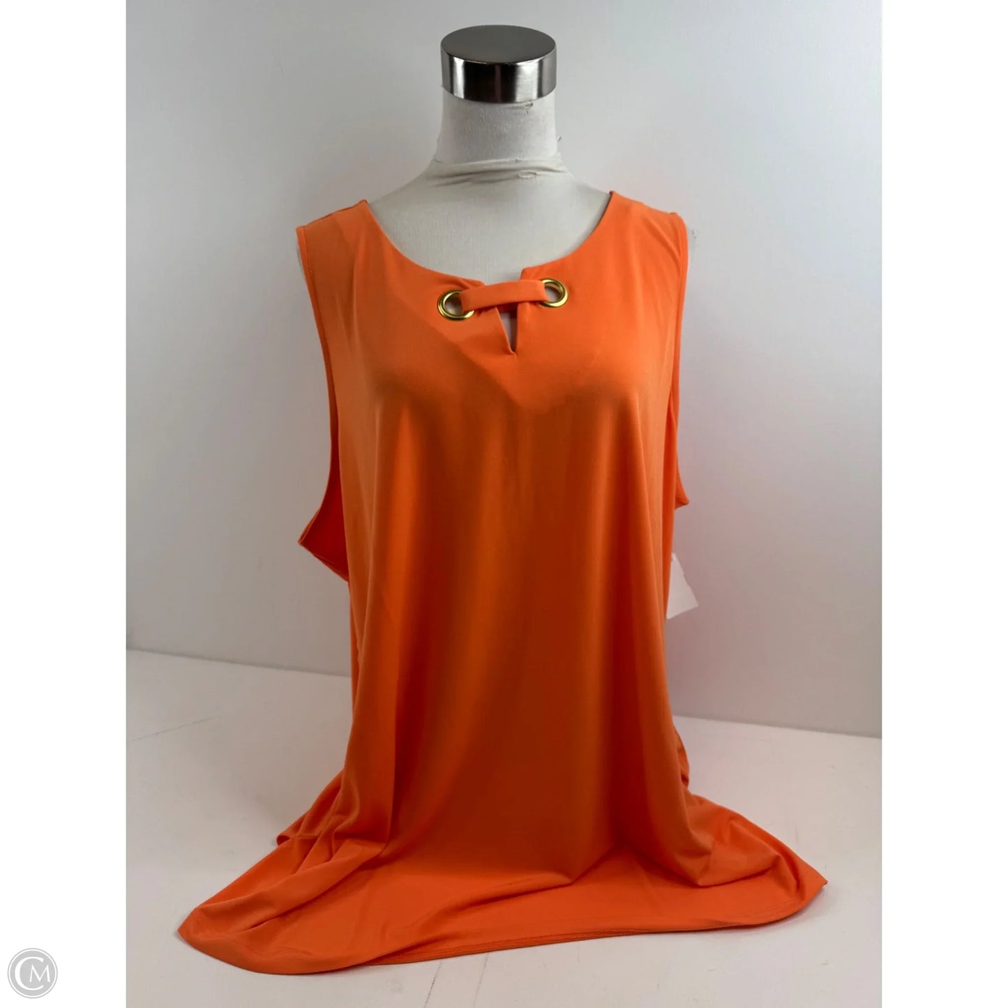 Top Sleeveless By Susan Graver In Orange, Size: 2x