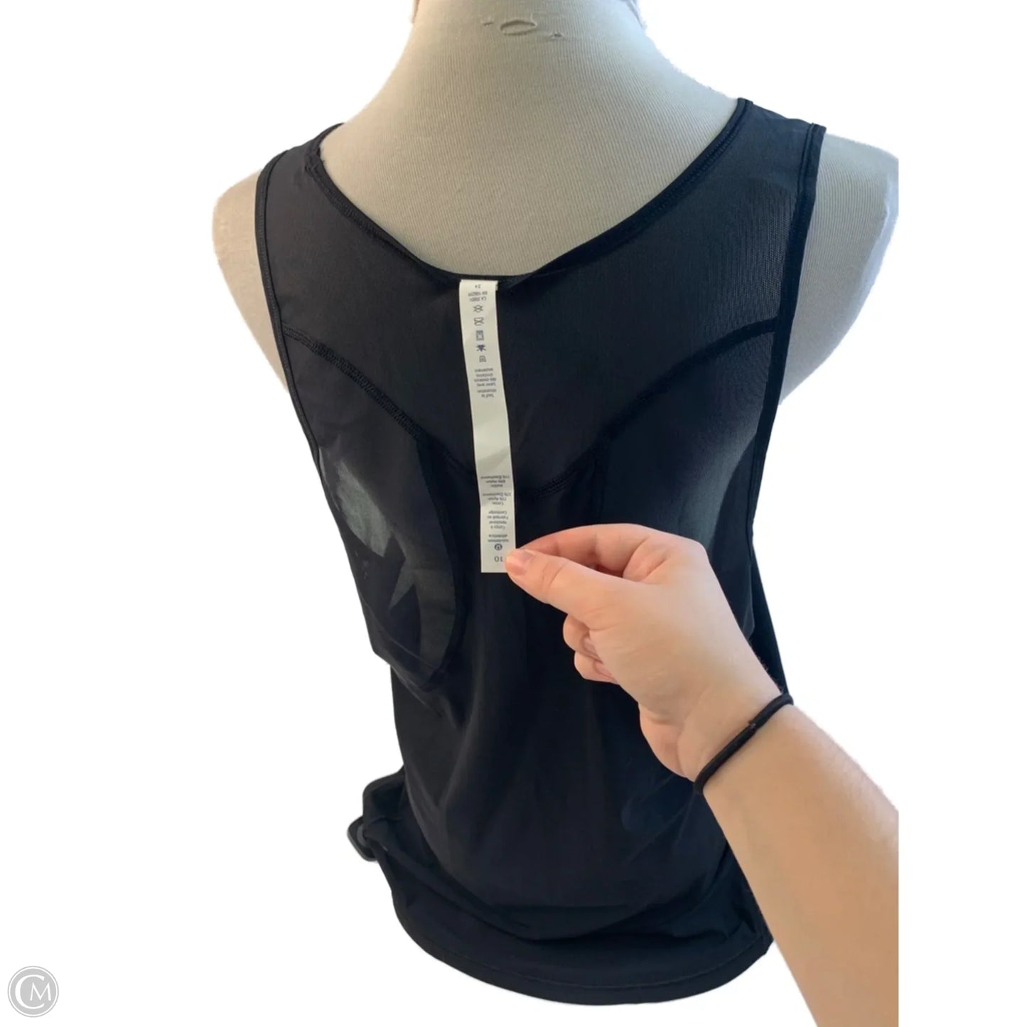 Athletic Tank Top By Lululemon In Black, Size: 10