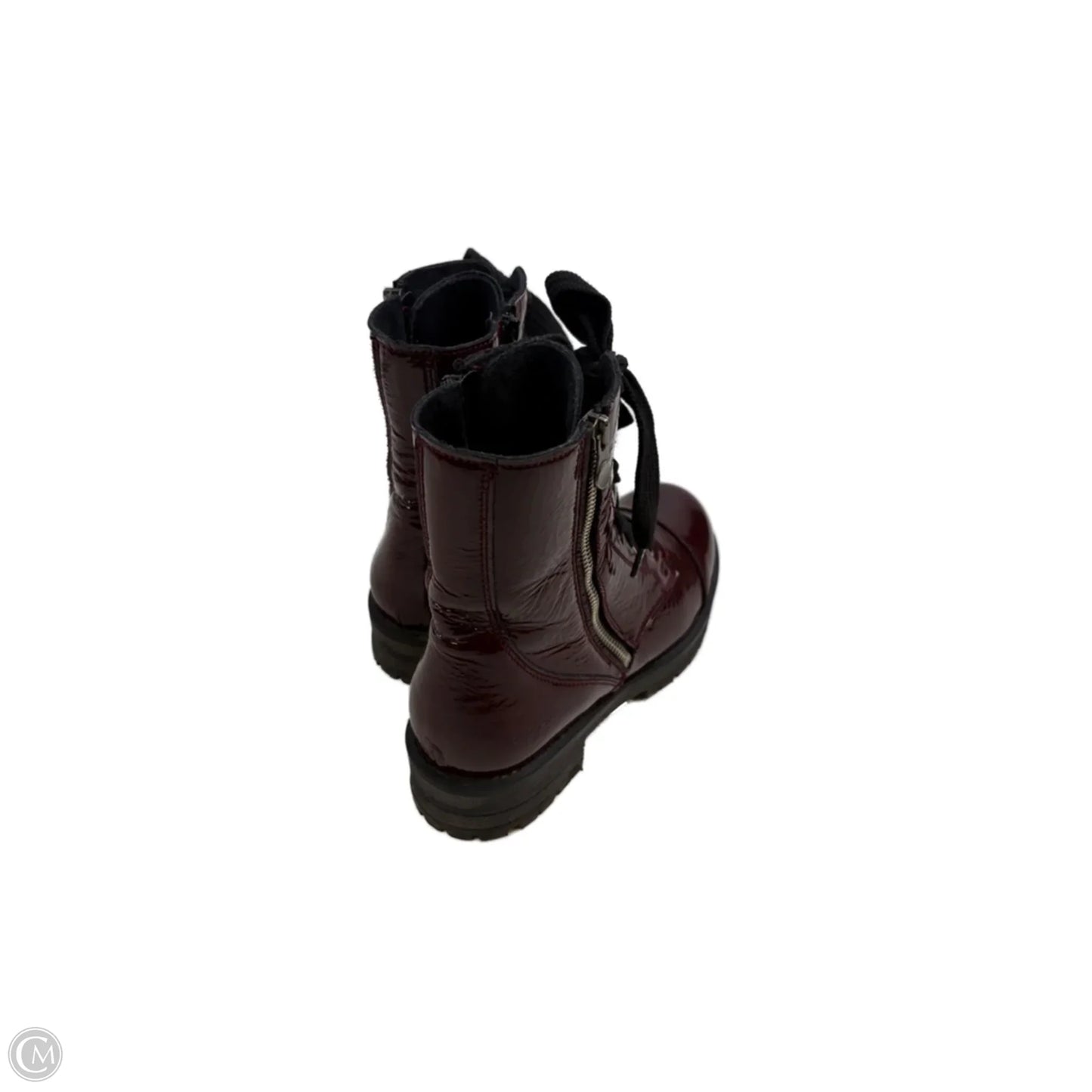 Boots Ankle Heels By Clothes Mentor In Red, Size: 7.5