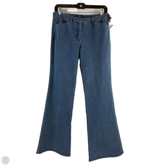 Jeans Flared By Theory In Blue Denim, Size: 6