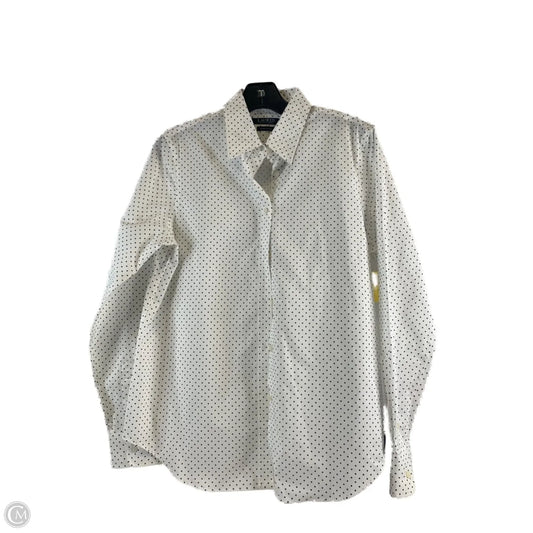 Top Long Sleeve By Lauren By Ralph Lauren In Polkadot Pattern, Size: M
