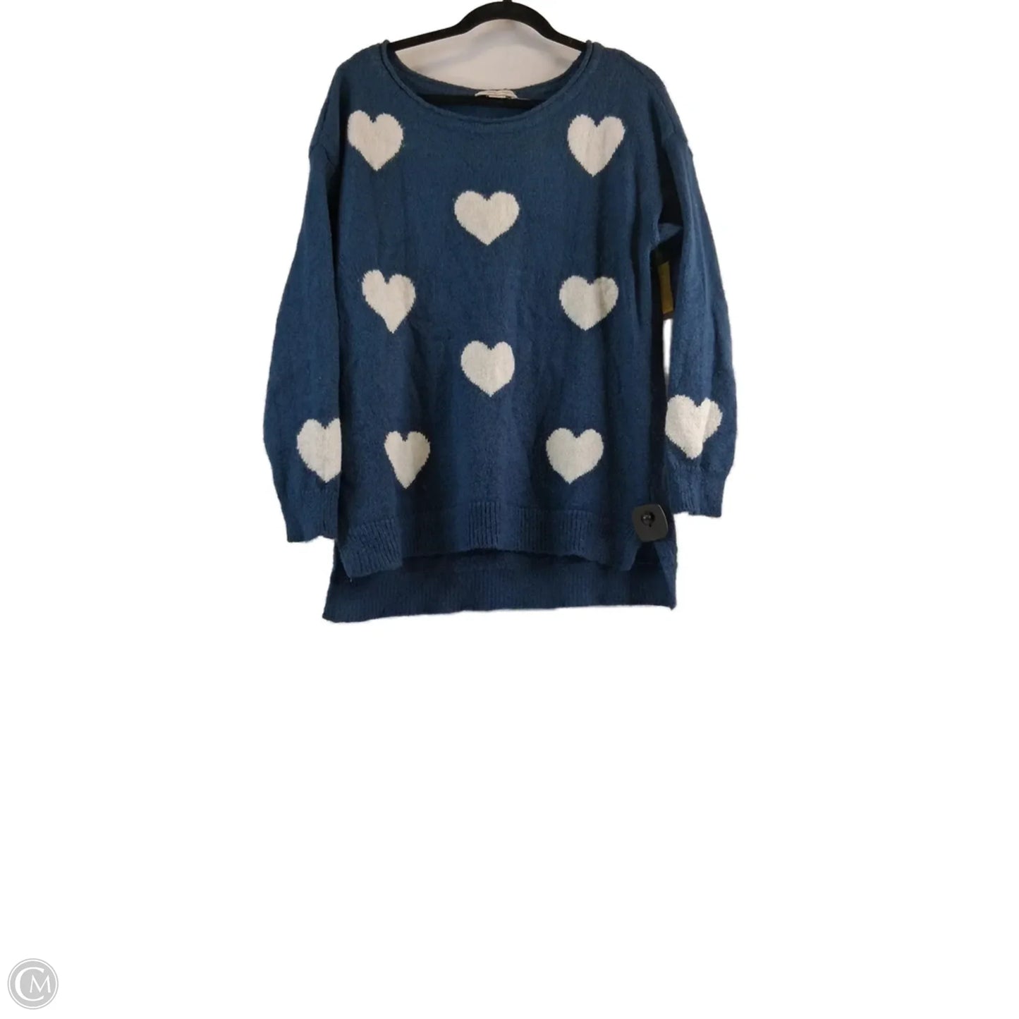 Sweater By Christopher And Banks In Blue & White, Size: L