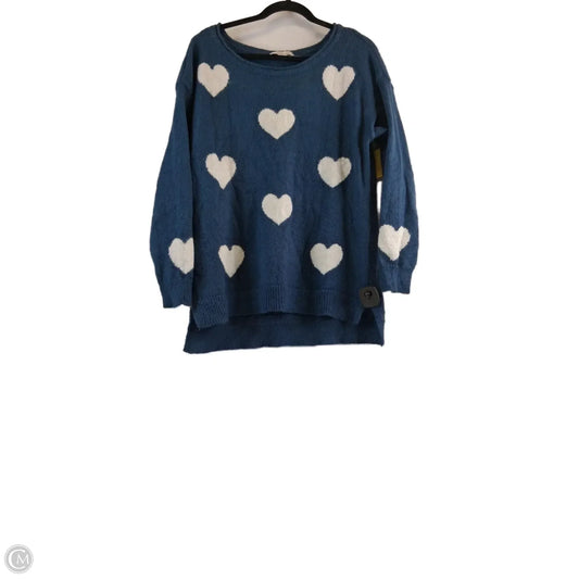 Sweater By Christopher And Banks In Blue & White, Size: L