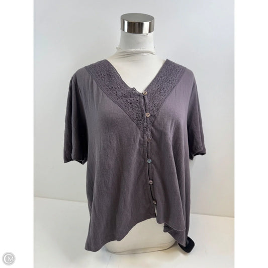 Top Short Sleeve Basic By Lucky Brand In Grey, Size: S