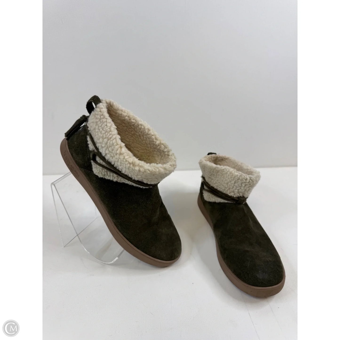 Boots Ankle Flats By Koolaburra By Ugg In Green & White, Size: 8