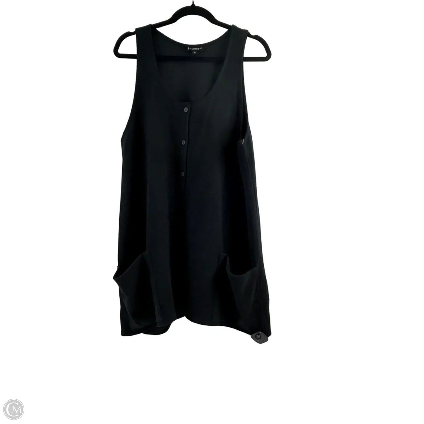 Vest Sweater By Clothes Mentor In Black, Size: S