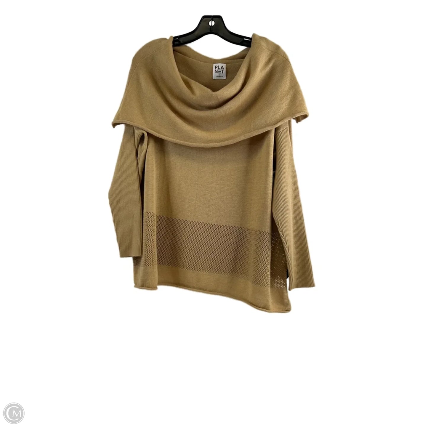 Top Long Sleeve By Clothes Mentor In Tan, Size: M