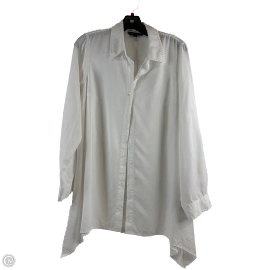Top Long Sleeve By Zac And Rachel In White, Size: M