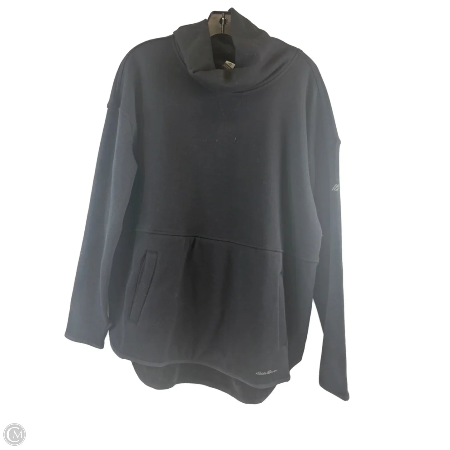 Athletic Sweatshirt Collar By Eddie Bauer In Black, Size: L