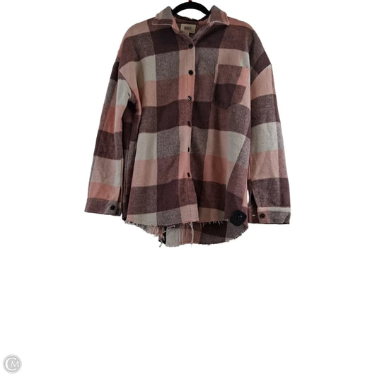 Jacket Shirt By Bke In Peach, Size: M