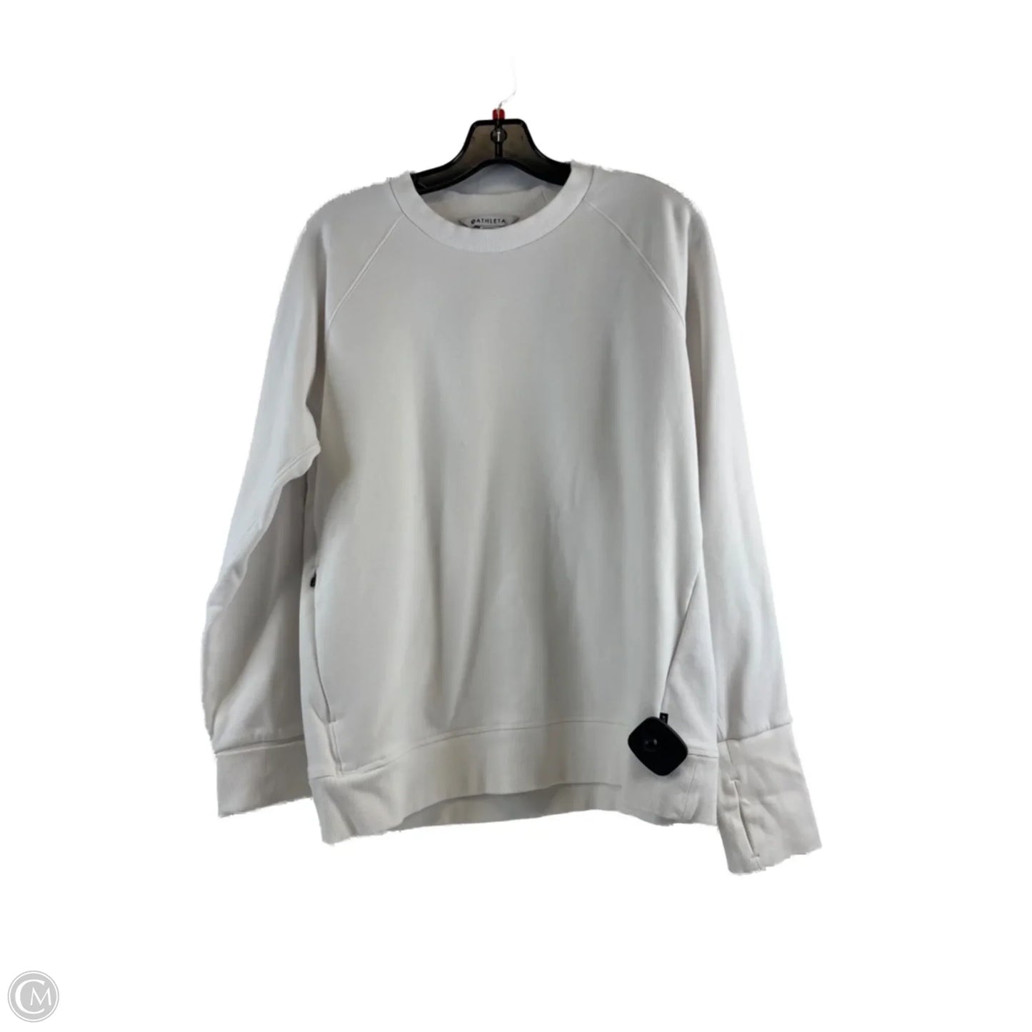Athletic Sweatshirt Crewneck By Athleta In White, Size: M