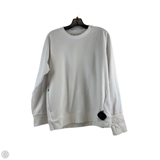 Athletic Sweatshirt Crewneck By Athleta In White, Size: M