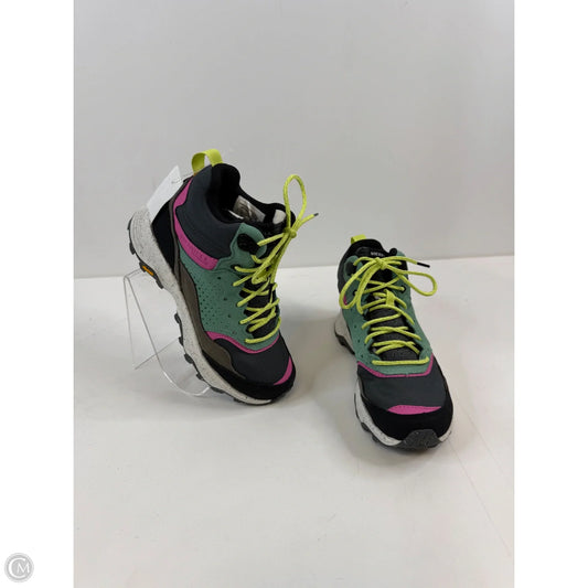 Shoes Hiking By Merrell In Green & Grey, Size: 7