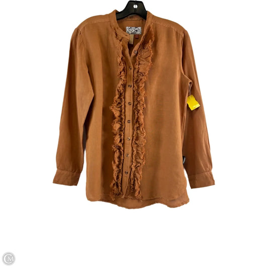 Top Long Sleeve By Pilcro In Orange, Size: Xs