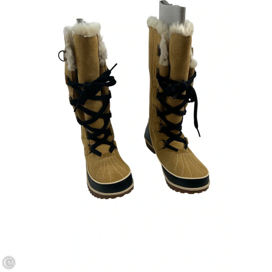 Boots Snow By Sorel In Black & Tan, Size: 8.5