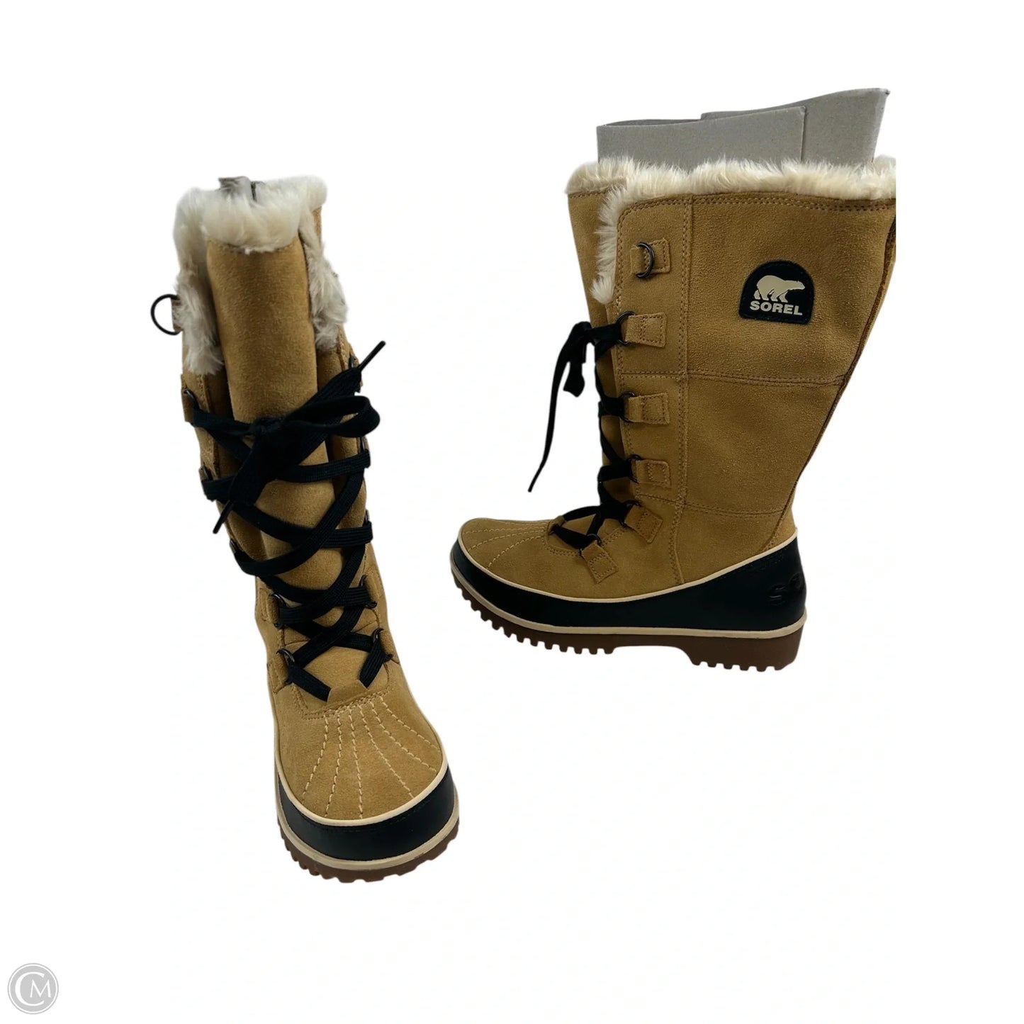 Boots Snow By Sorel In Black & Tan, Size: 8.5