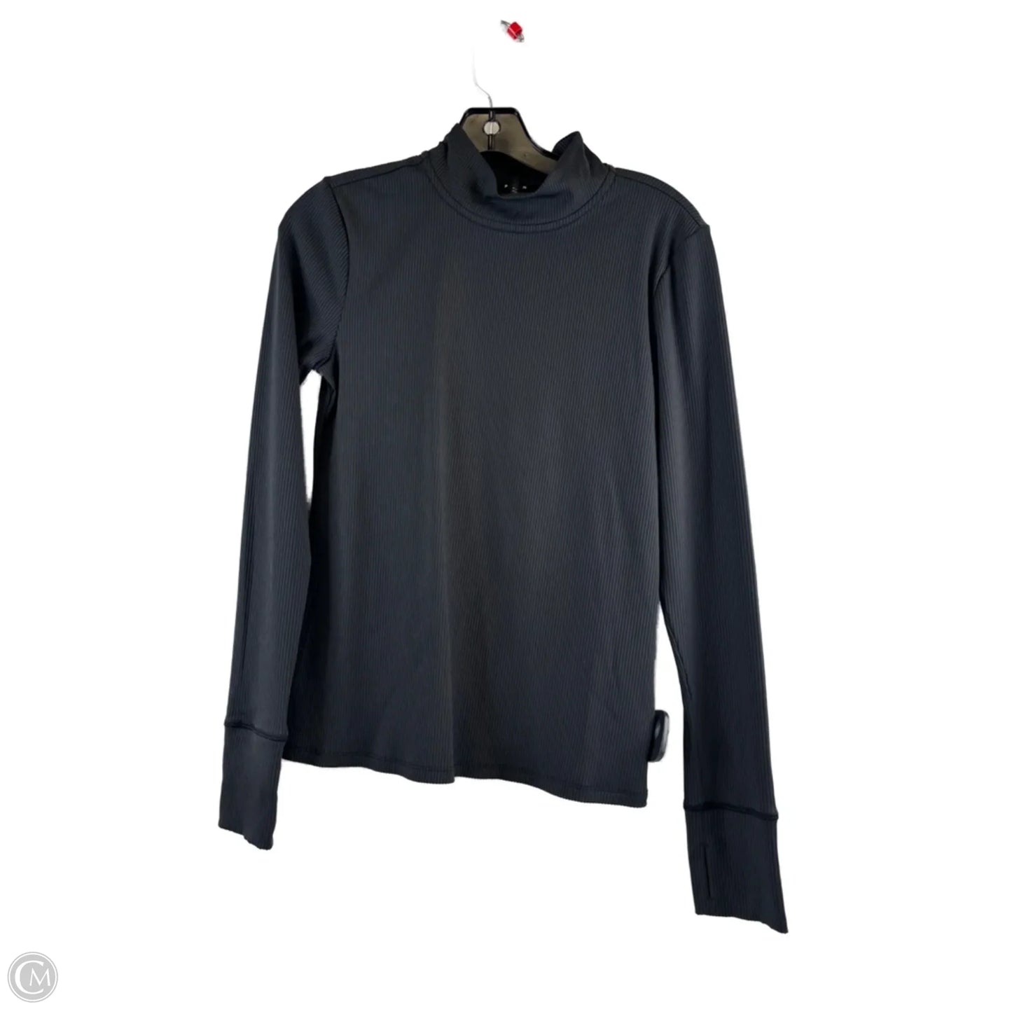 Athletic Top Long Sleeve Collar By Peloton In Black, Size: S