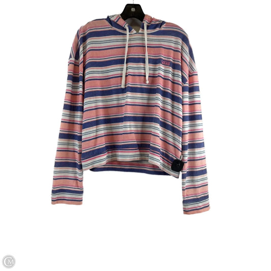 Top Long Sleeve By Vans In Blue & Orange, Size: M