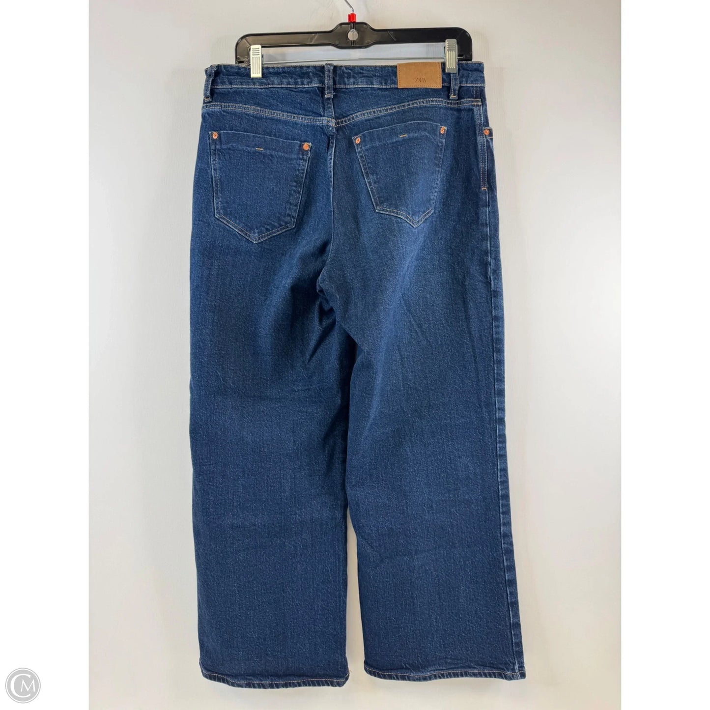 Jeans Wide Leg By Zara In Blue Denim, Size: 8