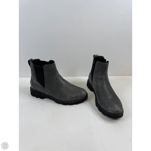 Boots Ankle Heels By Sorel In Grey, Size: 11
