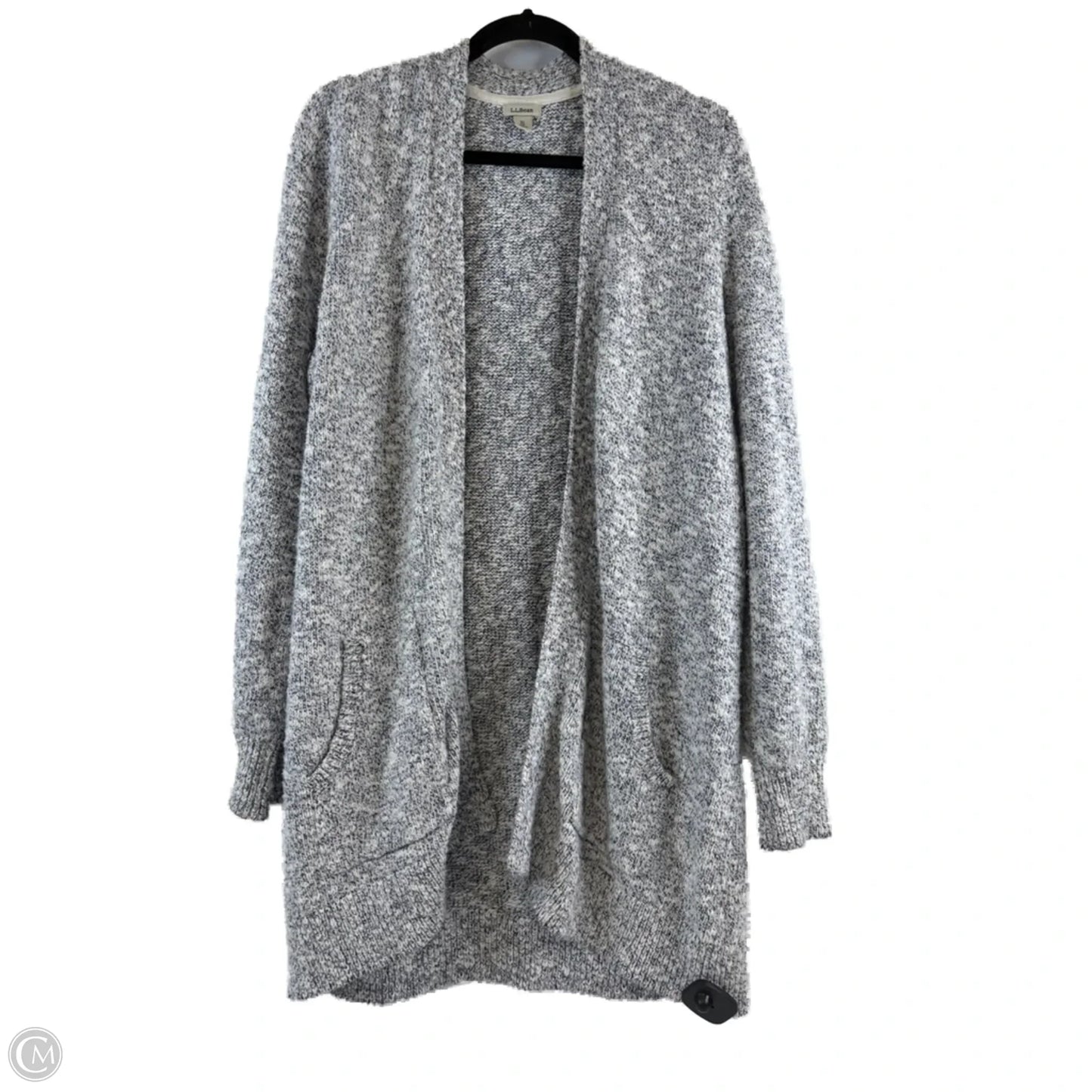 Sweater Cardigan By L.l. Bean In Blue & White, Size: Xl