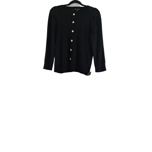 Cardigan By Cable And Gauge In Black & White, Size: L