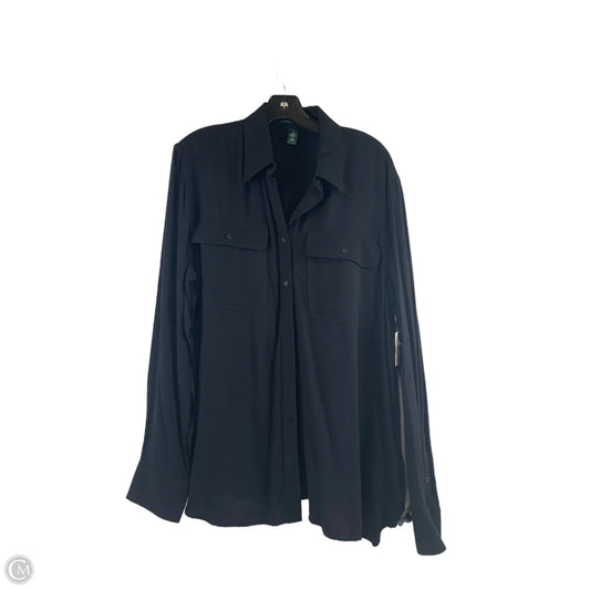 Top Long Sleeve By Lauren By Ralph Lauren In Black, Size: Xl