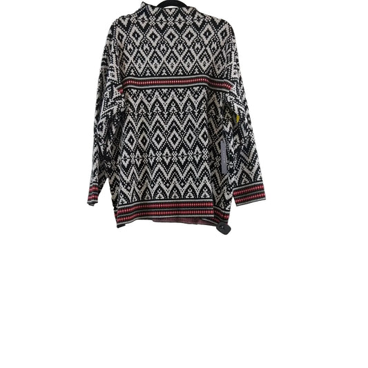 Sweater By Tahari In Black & White, Size: 1x