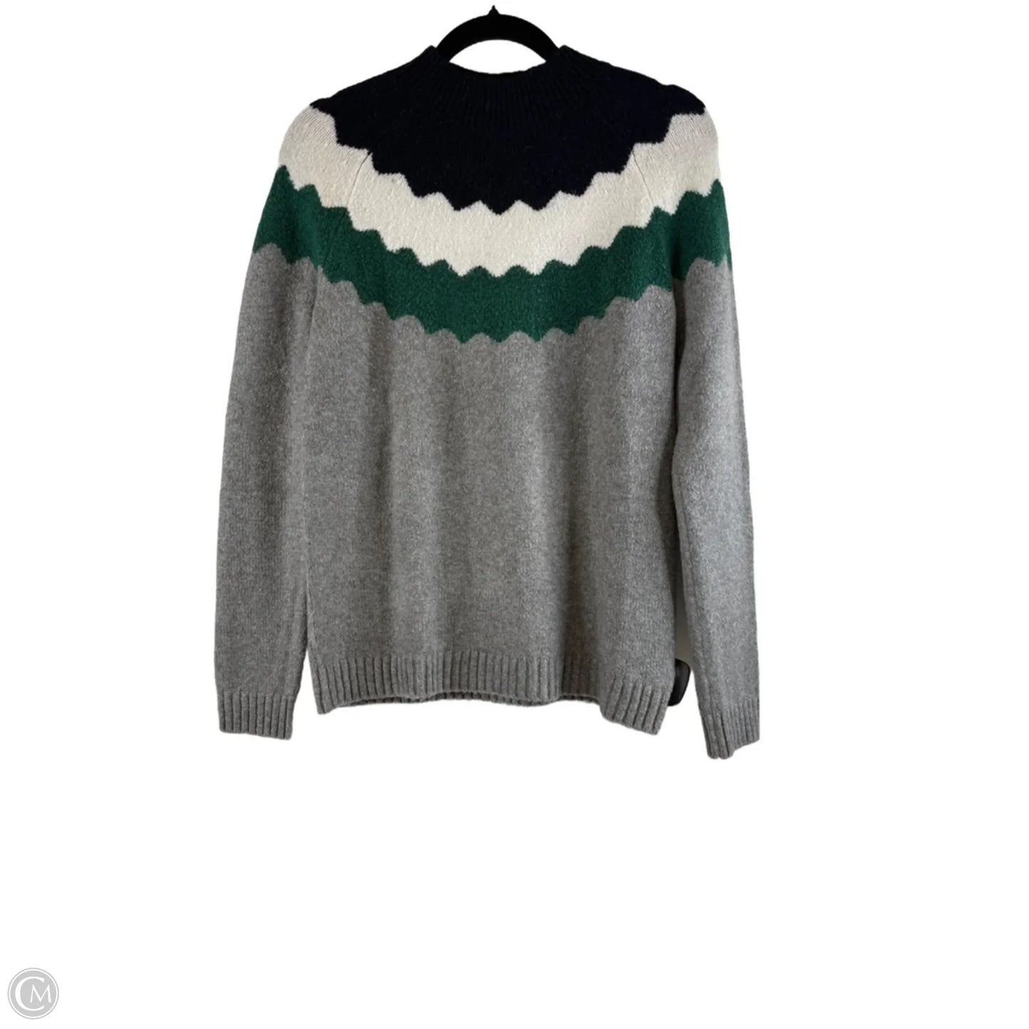 Sweater By Talbots In Grey & White, Size: S