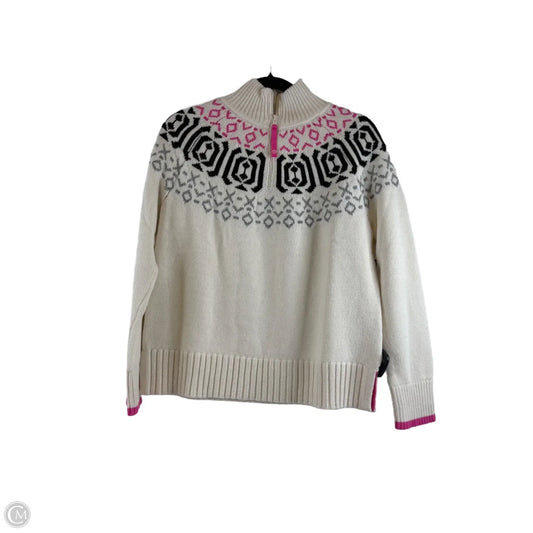 Sweater By Talbots In Pink & White, Size: Sp
