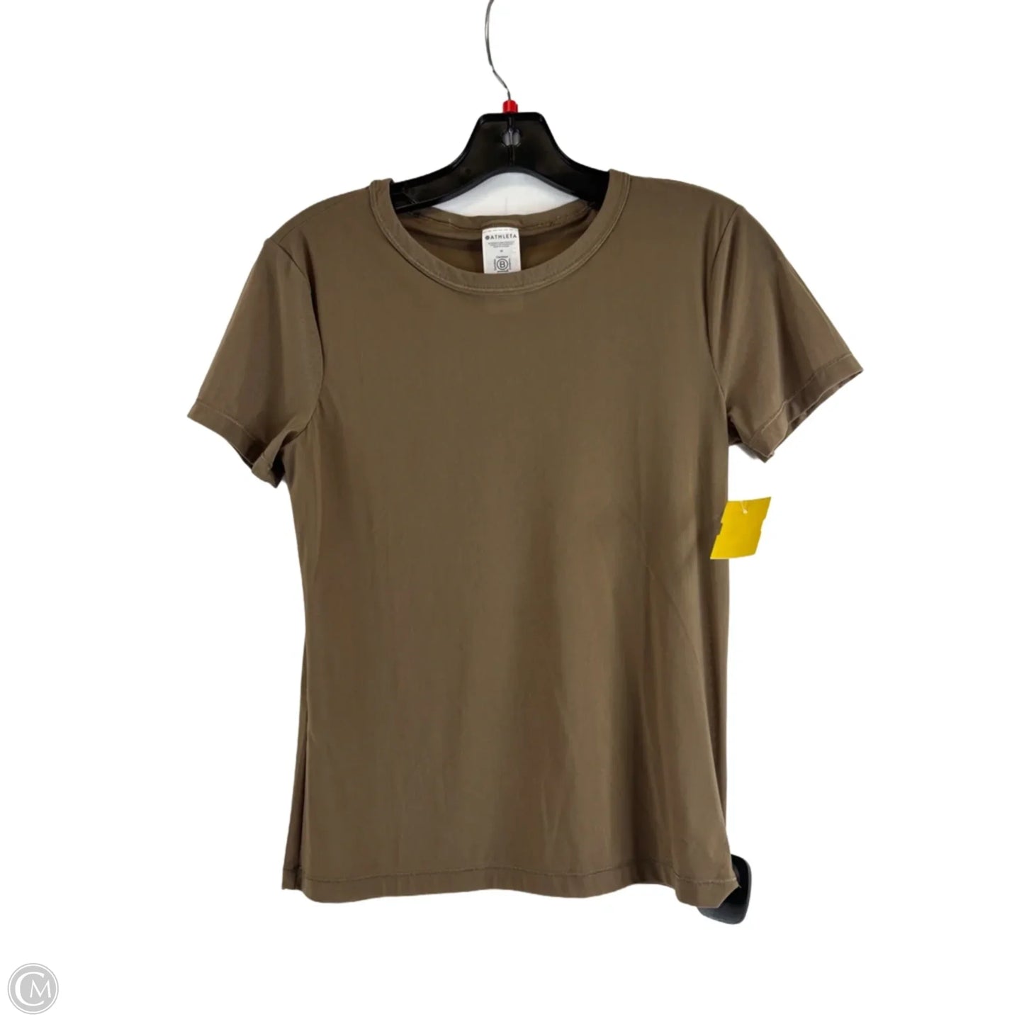 Athletic Top Short Sleeve By Athleta In Brown, Size: M