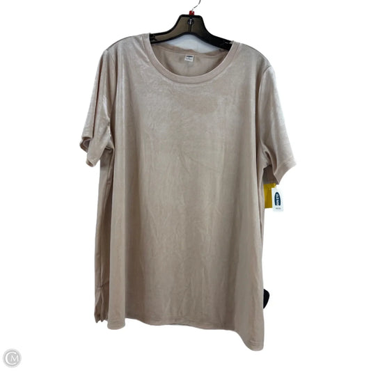 Top Short Sleeve By Old Navy In Beige, Size: Xl
