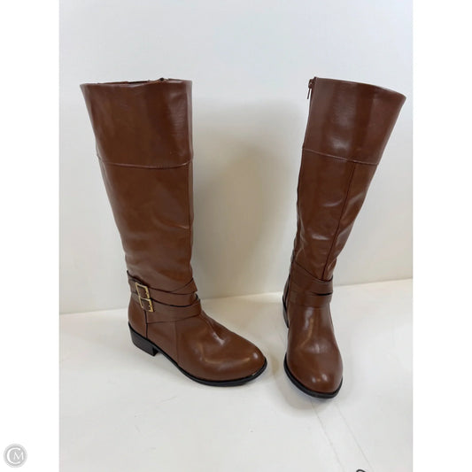 Boots Knee Heels By Arizona In Brown, Size: 8