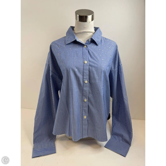 Top 3/4 Sleeve By Splendid In Blue Denim, Size: L