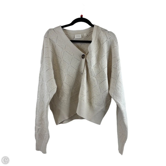 Sweater Cardigan By Cyrus In Ivory, Size: L