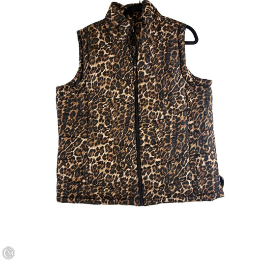 Vest Puffer & Quilted By Clothes Mentor In Animal Print, Size: Xl