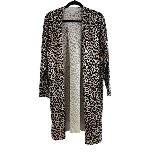 Cardigan By Chicos In Leopard Print, Size: M