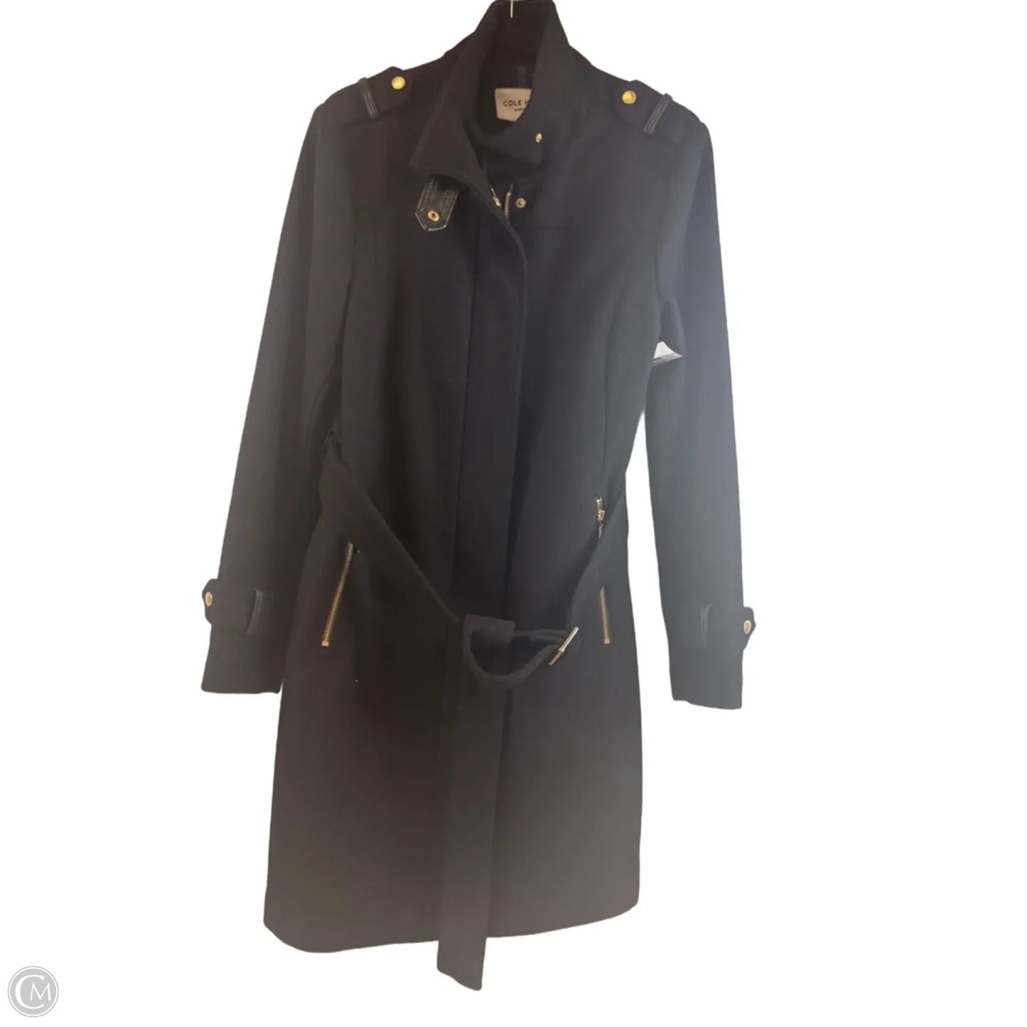 Coat Peacoat By Cole-haan In Black, Size: Xl