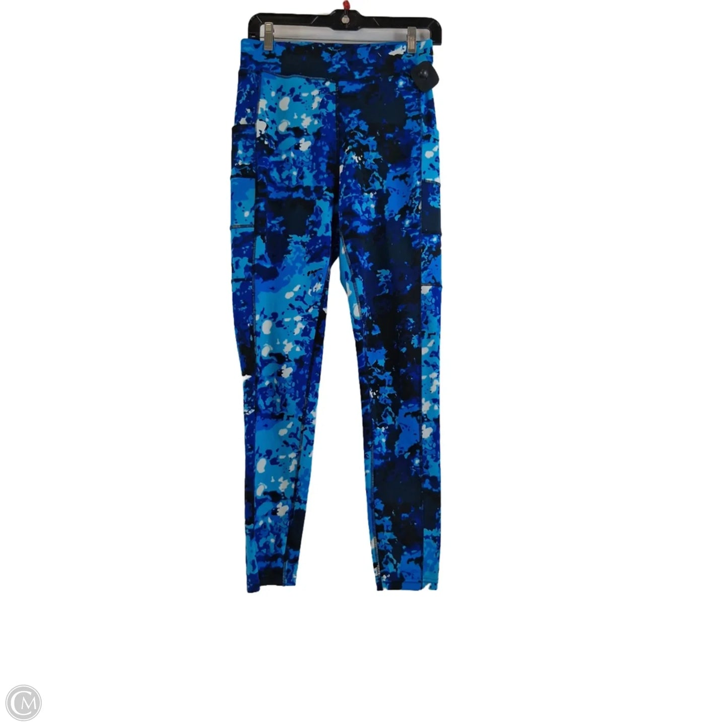 Athletic Leggings By Popfit In Blue, Size: L
