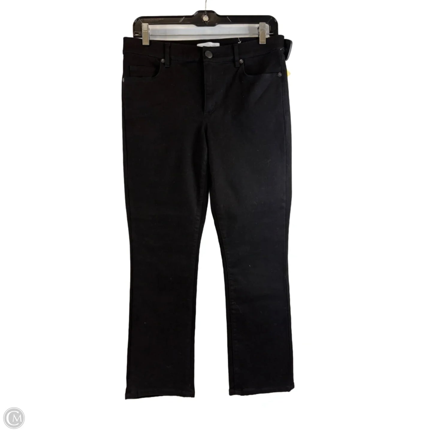 Jeans Cropped By Loft In Black Denim, Size: 6