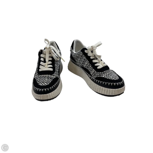 Shoes Sneakers Platform By Universal Thread In Black & White, Size: 7.5