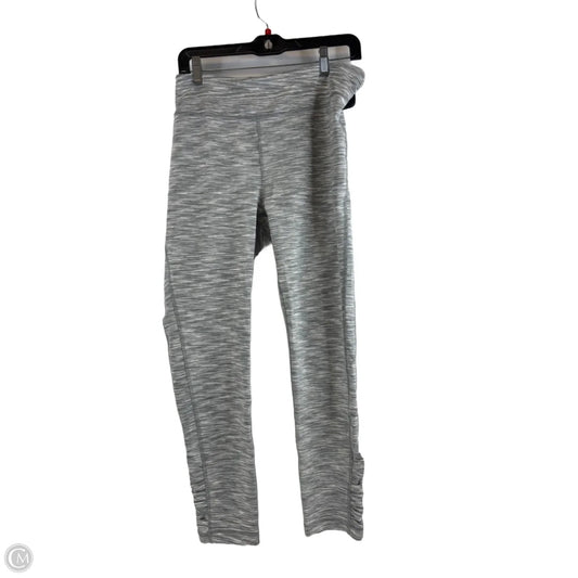 Athletic Leggings By Zenergy By Chicos In Grey & White, Size: L