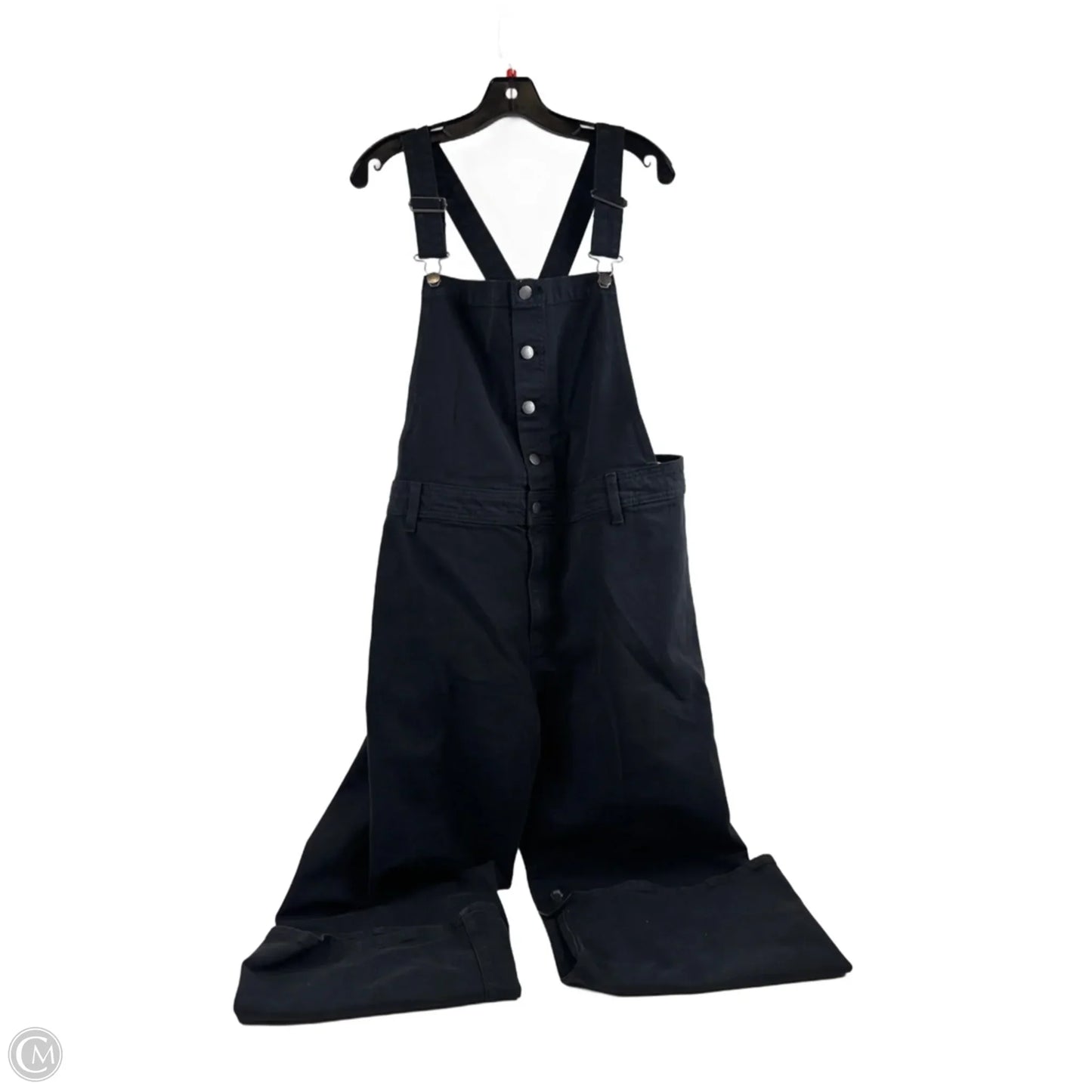Overalls By Universal Thread In Black Denim, Size: Xl