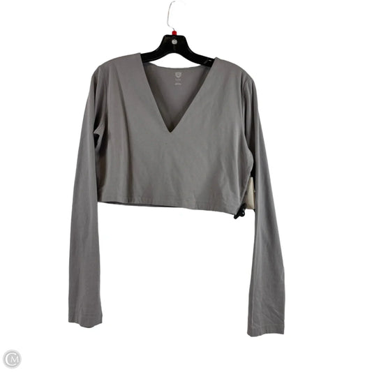 Top Long Sleeve Basic By Clothes Mentor In Grey, Size: L