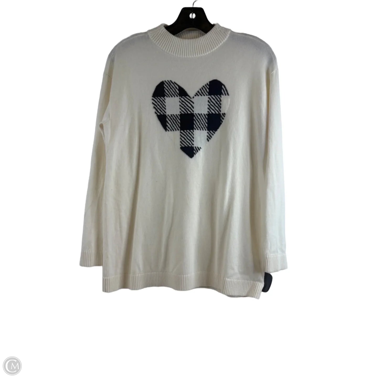 Top Long Sleeve By Talbots In Black & Cream, Size: Mp