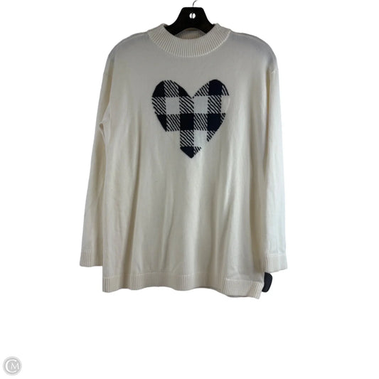 Top Long Sleeve By Talbots In Black & Cream, Size: Mp