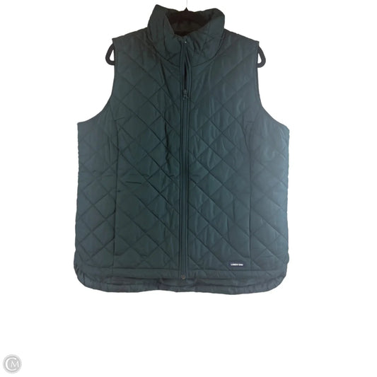 Vest Puffer & Quilted By Lands End In Green, Size: L