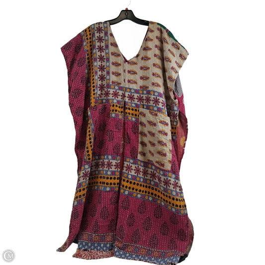 Poncho By Clothes Mentor In Pink & Tan, Size: Osfm