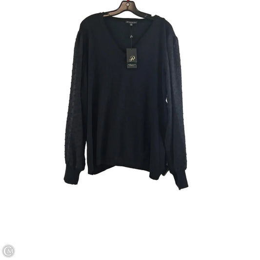 Sweater By Adrianna Papell In Black, Size: 2x